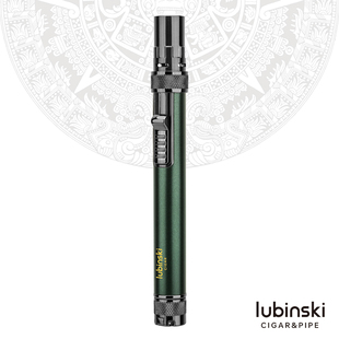 LUBINSKI雪茄打火机锌合金属单直冲多功能点火器带开孔器持烟灰器