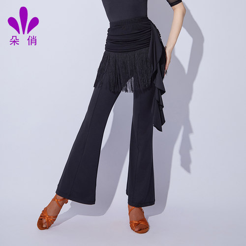 朵俏拉丁舞流苏喇叭裤