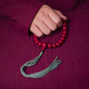 五山六道木非老料做色怀业红降龙木手串手持佛珠1821颗男士女款