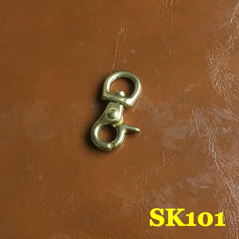 顺记五金 SK101 纯铜钥匙扣 财布铜钩扣 迷你款 20个/包 好货不贵