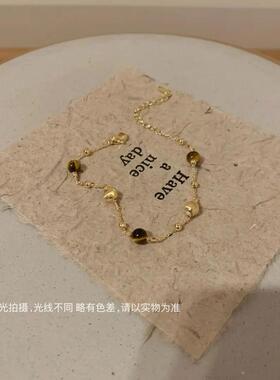 手链 故清欢新中式金虎Y串珠手链小众百搭手链均有瑕多样性发一