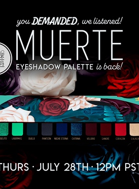 万众期待melt亡灵盘回归！Muerte骷髅右脸暗黑烟熏蓝绿色系Vida