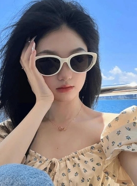 GM墨镜女高级感2024新款猫眼大脸显瘦防紫外线太阳镜女小框眼镜男