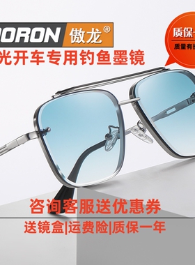 傲龙太阳镜男款2024新款偏光防紫外线男士开车专用大框墨镜钓鱼潮