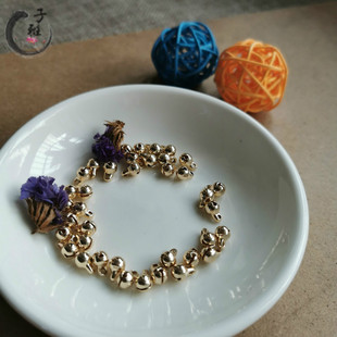 在逃公主铃铛手绳手链配件14K包金保色小吊饰5mm DIY饰品简约个性