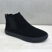 街拍休闲牛反绒洋气男单鞋 断码 男鞋 真皮头层牛皮弹力口韩版 鞋 特价