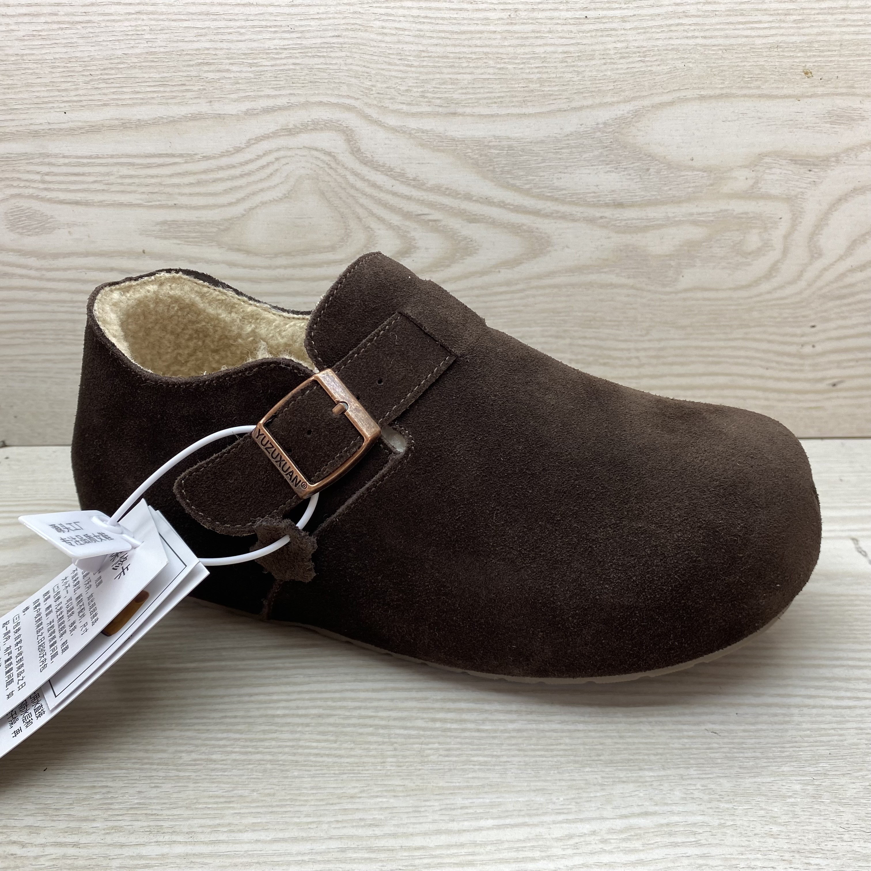 内增高鞋一脚蹬加绒防水勃肯女鞋