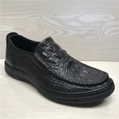 男款 厚底休闲鳄鱼纹防滑鞋 2025新款 皮鞋 真皮牛皮男正装 鞋 男单鞋