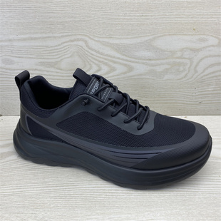 运动风2026新款网面透气增高男鞋黑色轻便舒适休闲鞋青年百搭单鞋