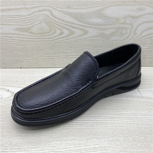 断码鞋特价男鞋真皮头层牛皮爸爸鞋一脚蹬软底透气休闲皮鞋男单鞋
