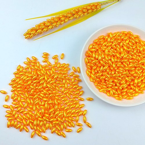手工diy金黄色稻穗米珠大麦材料包散珠配件麦穗花束串珠干花套装