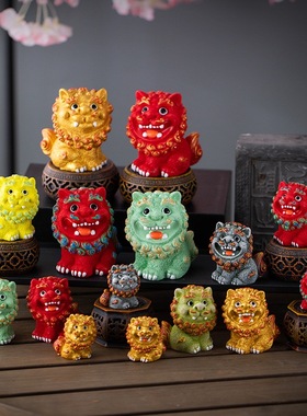 石敢当 狮子喜狮风狮爷小狮子文创摆件闽南泉州厦门泰山旅游 礼物