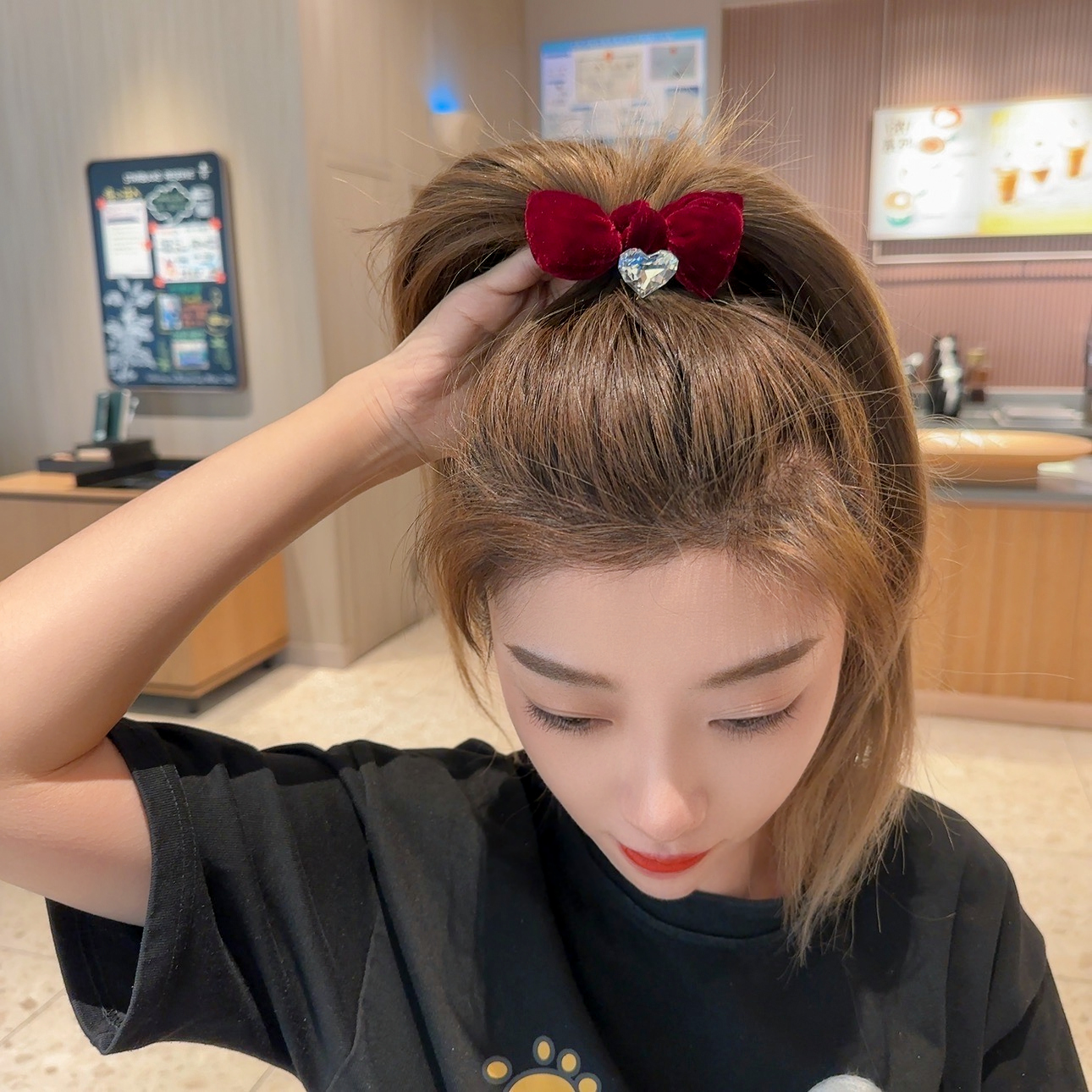 发绳甜美蝴蝶结高弹力发饰