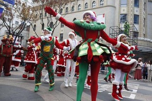 新款圣诞服装套装园区巡游主题乐园演出服圣诞老人角色扮演服