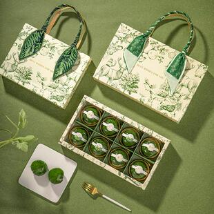 2025青团包装盒6 8粒装礼盒手工制作点心糕点清明果蛋黄酥打包盒