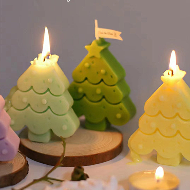 圣诞节硅胶模具 手工DIY圣诞老人雪人松果姜饼人香薰蜡烛石膏磨具