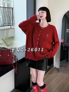 2025冬季新款大码流行毛衣刺绣燕子大码毛衣26013