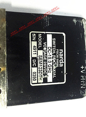 NARDA MICROWAVE 123DT SP2T DC-18GHZ  28V 单刀双掷同轴开关