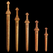 新款 桃木天师剑实木雕刻一体北斗七星剑桃木剑五行剑