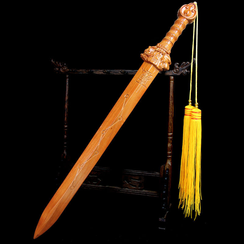 桃木剑天师剑玄武剑北斗七星剑家居玄关一体木雕剑