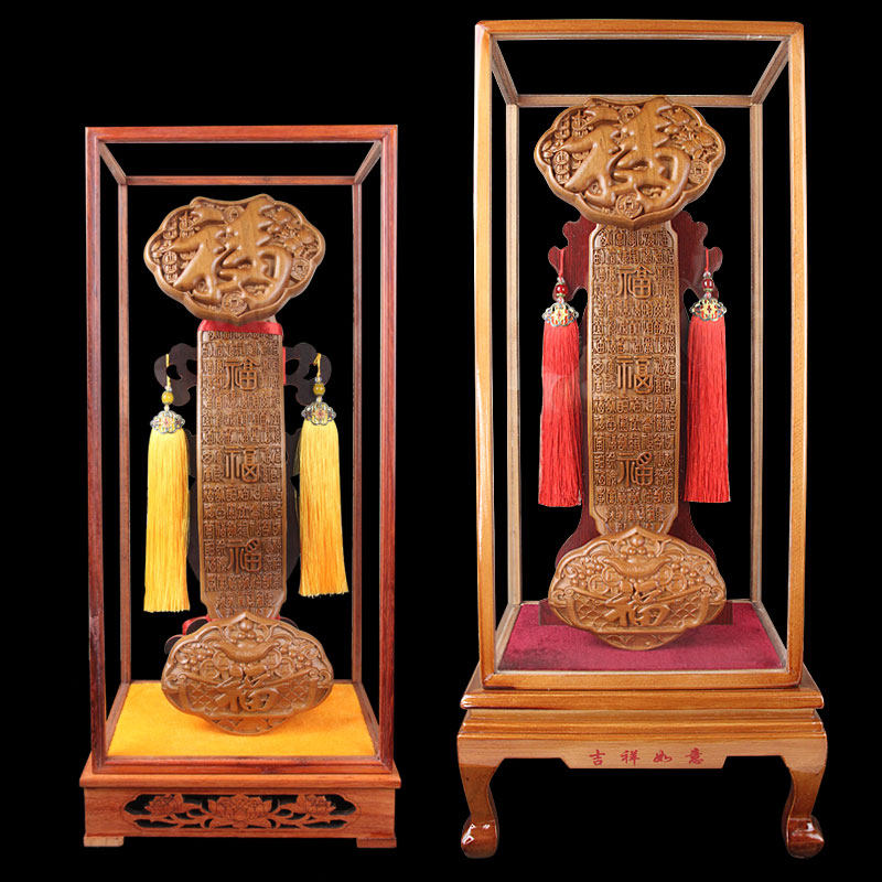 桃木如意摆件实木雕刻家居客厅办公室乔迁新居开业摆件工艺品礼品