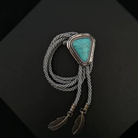 Светло -серая веревка A01B16420 Bolotie Men and Women Ожерелье