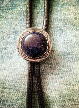 潮男免打线环项链金属镶嵌