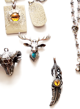 钛钢十字克罗链条古巴情侣