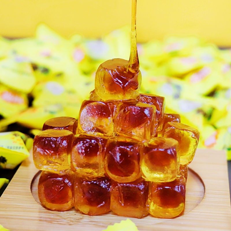 爆浆秋梨膏软糖爆浆陈皮糖流心糖 网红零食夹心儿童糖果包邮