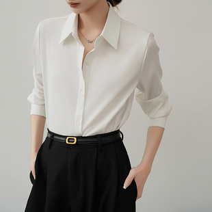 职业面试衬衣高级感职场正装 女长袖 上衣 通勤风白色衬衫 2026年春季