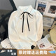 白色衬衫 长袖 女加厚打底百搭系带蝴蝶结学院风衬衣 新品 2025春秋季