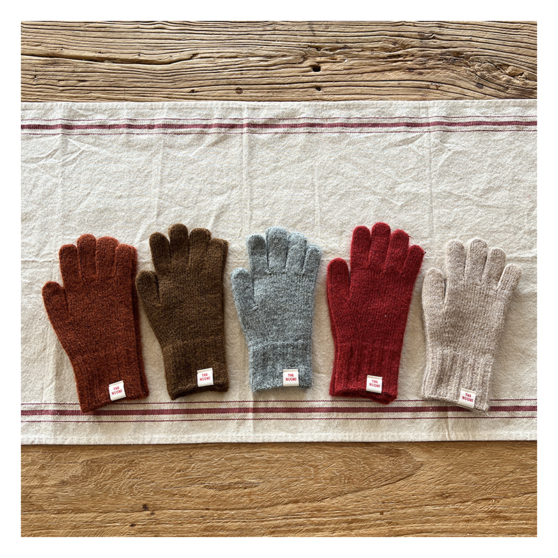 冬季可触屏ins针织学生露指手套