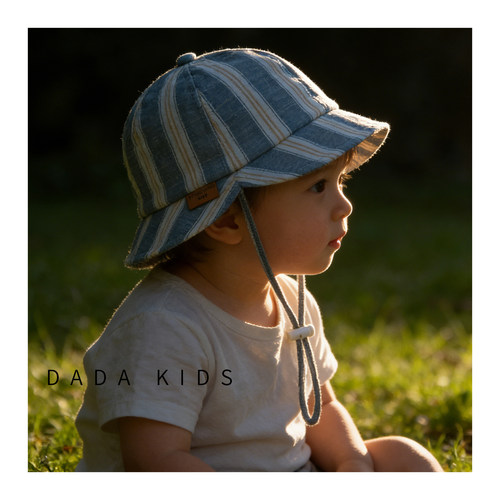 春秋季婴儿双檐防晒渔夫帽