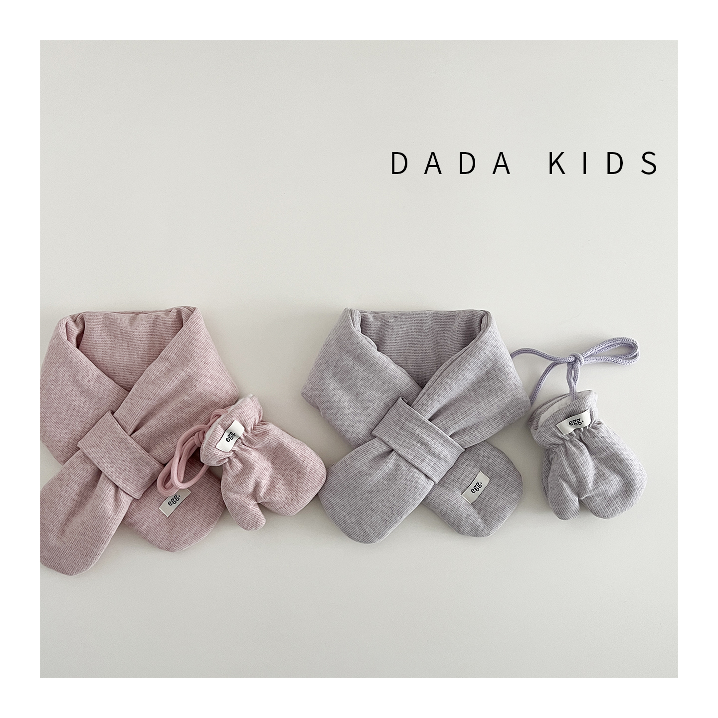 宝宝围巾手套组合冬季加绒保暖