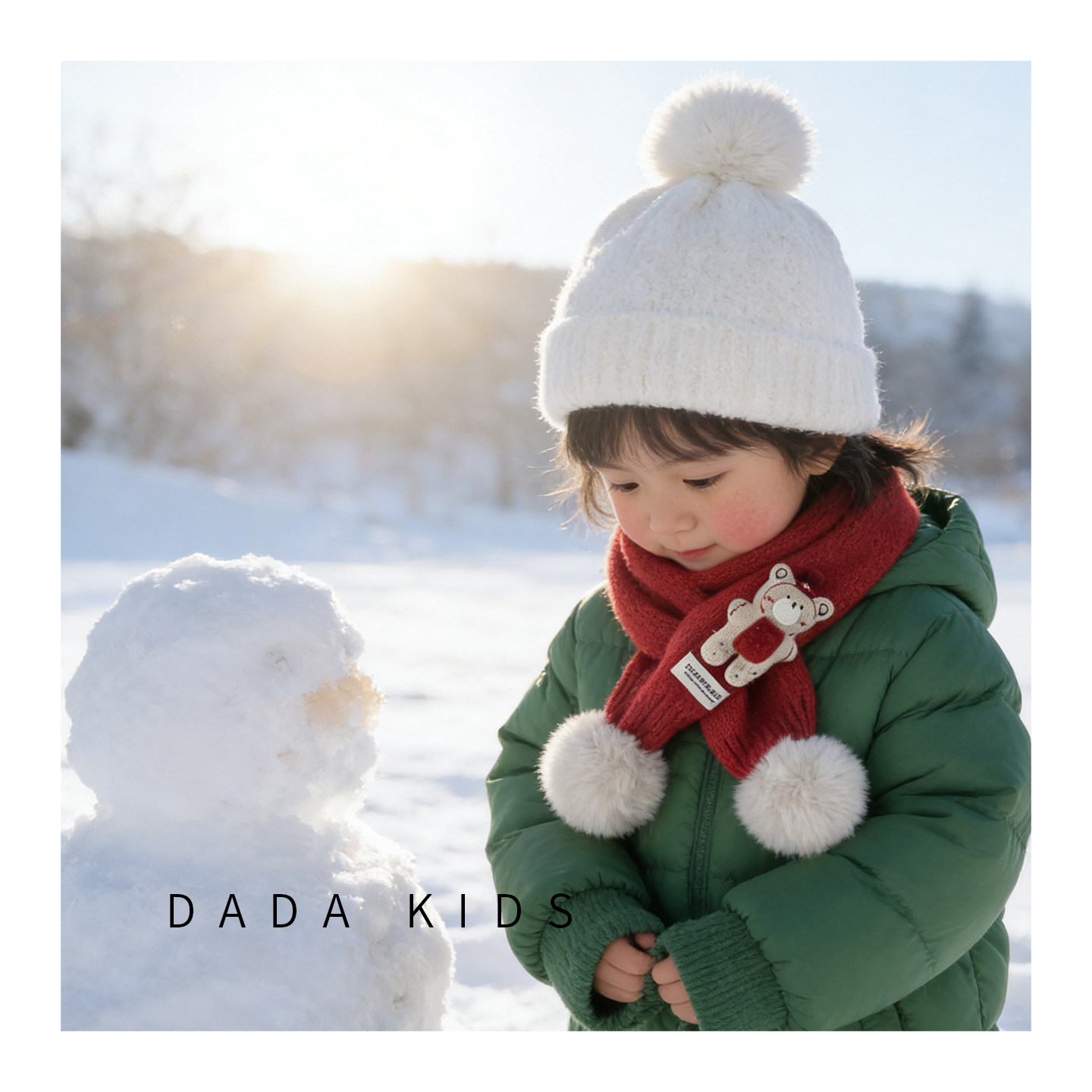 儿童围巾新年红色喜庆过年穿搭男女宝宝冬季保暖针织球球交叉围脖,童装/婴儿装/亲子装,围巾,淘宝优惠券,粉丝福利购,淘宝优惠卷