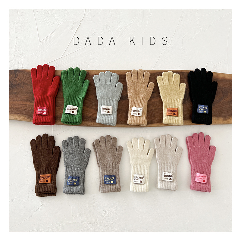 韩系ins儿童保暖针织手套