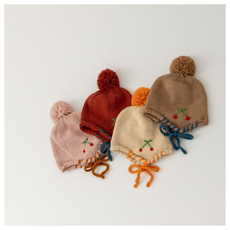 宝宝帽子手工针织个性洋气套头帽