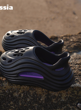 亚束外星人洞洞鞋户外运动拖鞋男夏季新款防滑情侣女沙滩足弓凉鞋