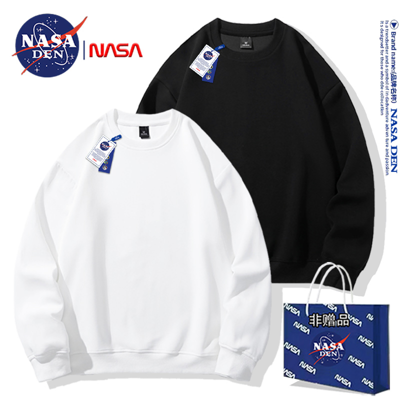 加绒加厚长袖圆领卫衣男女款秋冬