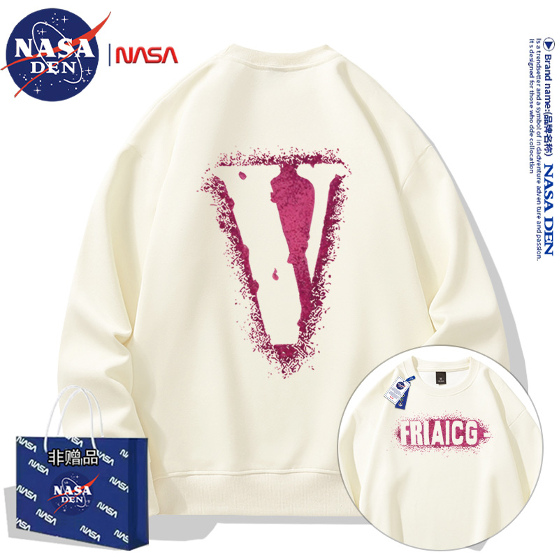 NASA联名秋季简约重磅长袖卫衣男女款时尚休闲宽松百搭圆领上衣服