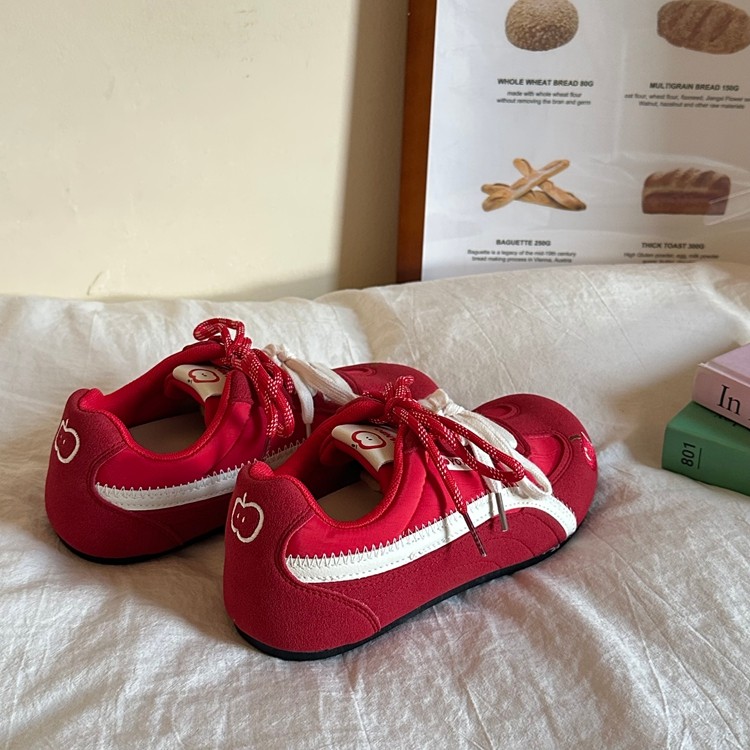 林先叁 百搭小众复古德训鞋女2025新款春夏透气休闲板鞋小白鞋潮,女鞋,德训鞋,淘宝优惠券,粉丝福利购,淘宝优惠卷