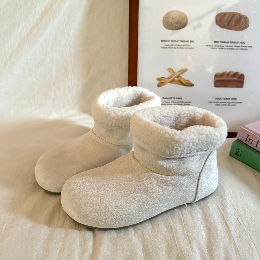 林先叁 加绒雪地靴女2025冬季新款保暖厚底毛绒靴防滑棉鞋