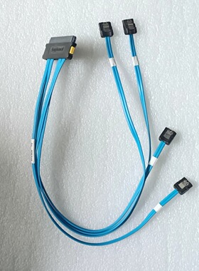 安费诺SFF8484 转 SATAx4  75CM SAS 36P转SATA 硬盘数据转接线