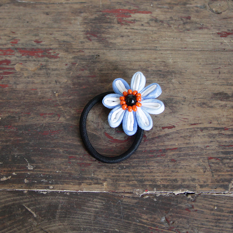 云南大理扎染民族风布艺花朵发圈女式可爱手工发头饰创意文创发绳