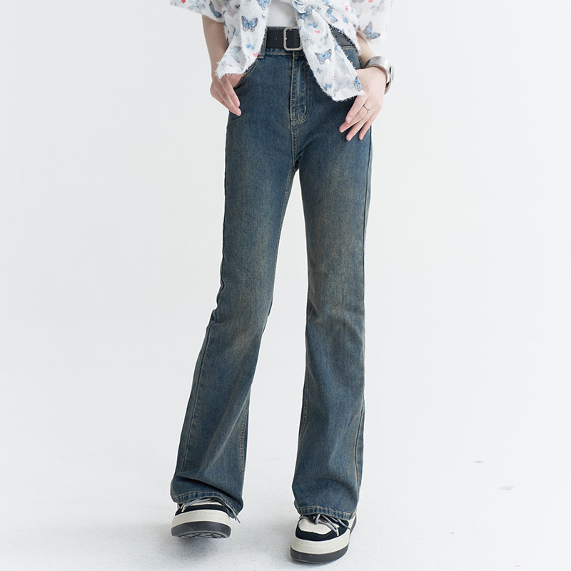 万有引力博物馆 微喇裤牛仔裤女夏季2024年新款裤子修身百搭长裤,女装/女士精品,牛仔裤,淘宝优惠券,粉丝福利购,淘宝优惠卷