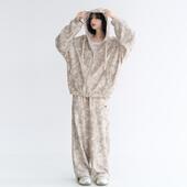 休闲裤 外套 V领卫衣 短款 万有引力博物馆 春款 休闲套装 ：连帽开衫