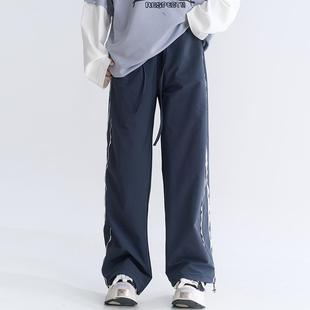 女春季 长裤 2025新款 子宽松休闲裤 裤 万有引力博物馆蕾丝花边运动裤