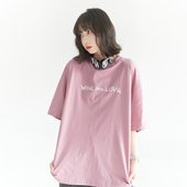 宽松纯棉半袖 万有引力博物馆 2025新款 T恤女夏季 上衣 字母印花短袖