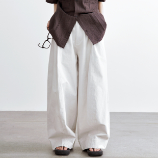 2026年新款 女春季 裤 子宽松休闲裤 万有引力博物馆 长裤 高腰阔腿裤