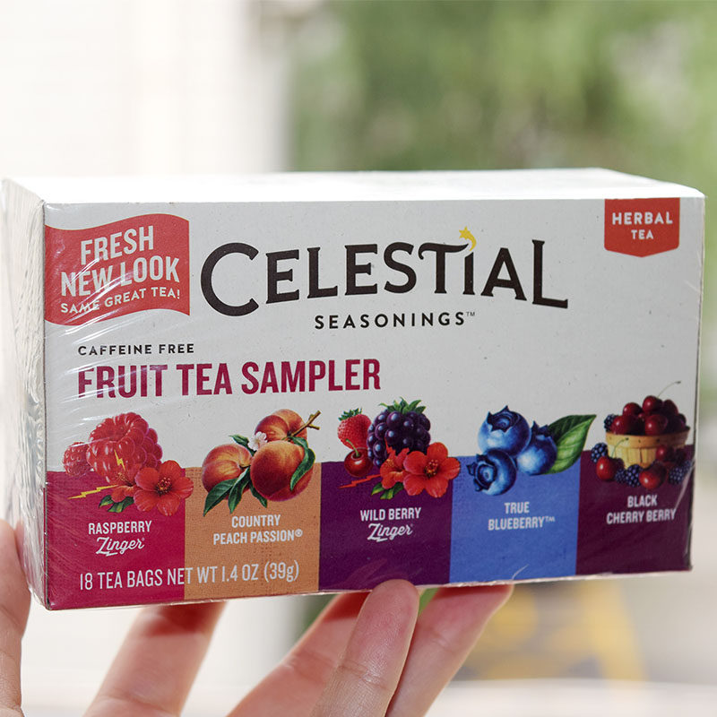 代购进口喜乐CELESTIAL Herbel tea组合草本水果茶18包醇香